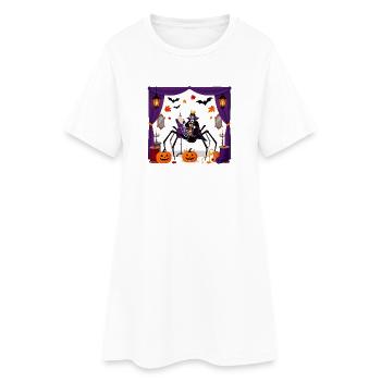 Vampirspinnenkönig Halloween - Frauen T-Shirt-Kleid - Weiß - Vorne