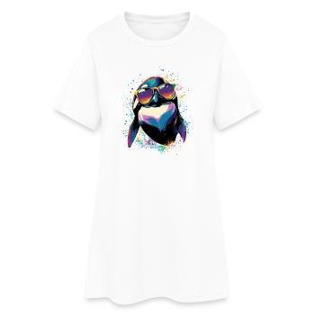 Orca Schwertwal Wal Killerwal Meerestiere Orcas - Frauen T-Shirt-Kleid - Weiß - Vorne