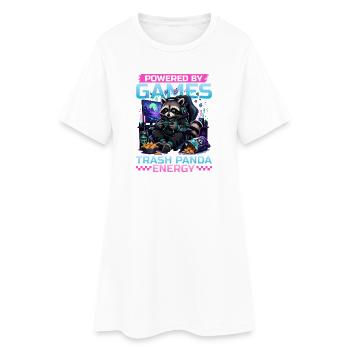 Gamer Gaming Cat Video Game - Women’s T-Shirt Dress - white - Front