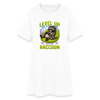 Gamer Gaming Cat Video Game - Women’s T-Shirt Dress - white - Front