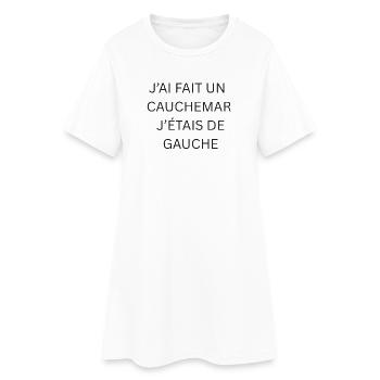 Humour France  - Robe T-shirt Femme - blanc - Devant