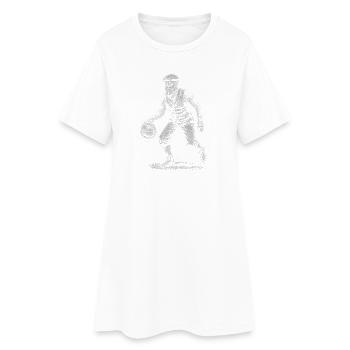James A Basketballspieler Skizze - Frauen T-Shirt-Kleid - Weiß - Vorne
