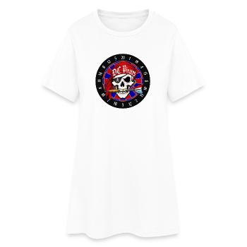Red Pirate Skull auf Roulette - Frauen T-Shirt-Kleid - Weiß - Vorne
