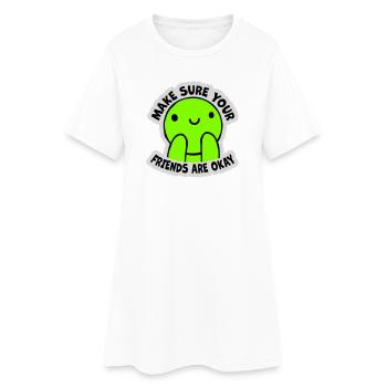 Assurez-vous que vos amis vont bien Logo de citation des amis - Robe T-shirt Femme - blanc - Devant