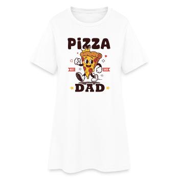 Pizza-Papa Pizza-Liebhaber-Geschenk - Frauen T-Shirt-Kleid - Weiß - Vorne