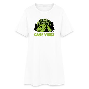 Zelt Camp Vibes Logo - Frauen T-Shirt-Kleid - Weiß - Vorne