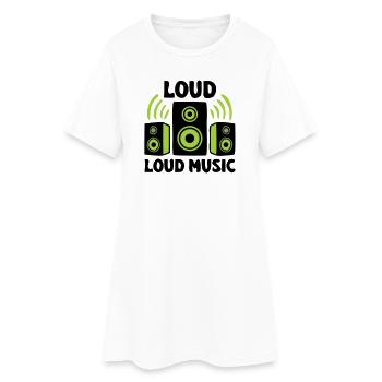 Lautsprecher Boxen Logo - Frauen T-Shirt-Kleid - Weiß - Vorne