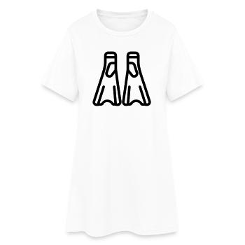 Schnorcheln - Frauen T-Shirt-Kleid - Weiß - Vorne