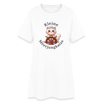 Kleine Meerjungkatze - Baby Katze - Frauen T-Shirt-Kleid - Weiß - Vorne