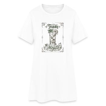 Hen Party Team Mojito Cocktail Bartender - Frauen T-Shirt-Kleid - Weiß - Vorne