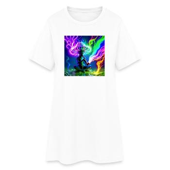 Idegen_Saman - Robe T-shirt Femme - blanc - Devant