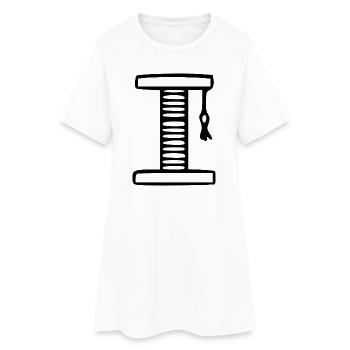 Cadeau Chat Chat - Robe T-shirt Femme - blanc - Devant