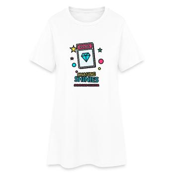 Hunting for Shiny Stones - Sports Card Motif - Women’s T-Shirt Dress - white - Front