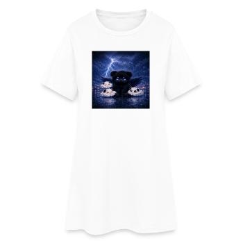 Dark Spirit Panda - Frauen T-Shirt-Kleid - Weiß - Vorne
