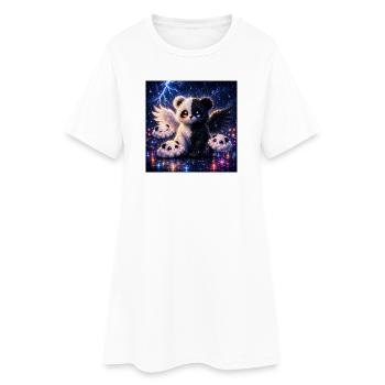 Echo Panda – Dual Spirit Edition - Frauen T-Shirt-Kleid - Weiß - Vorne
