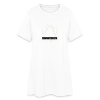Coven Eye Triangle Radiance - Women’s T-Shirt Dress - white - Front