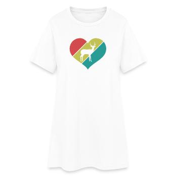 Antelope Heart – Safari Africa - Women’s T-Shirt Dress - white - Front