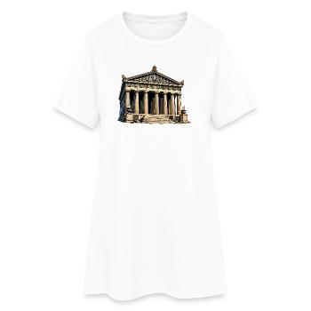 Klassischer Tempel Parthenon Grafik - Frauen T-Shirt-Kleid - Weiß - Vorne