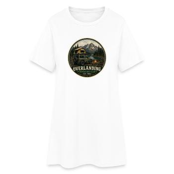 Graphique d’aventure vintage Overlanding - Robe T-shirt Femme - blanc - Devant