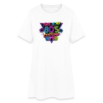 My 80s Costume Design - Women’s T-Shirt Dress - white - Front
