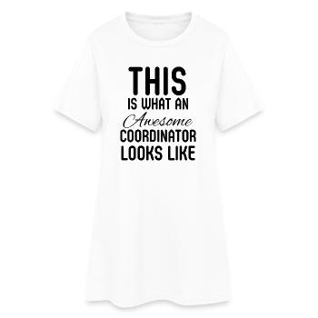 Koordinator, Kollege, Admin-Manager, Geschenk - Frauen T-Shirt-Kleid - Weiß - Vorne