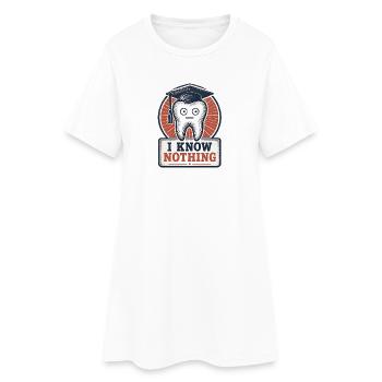 Lustiges Design für den Zahnabschluss mit Weisheitszahnzahn - Frauen T-Shirt-Kleid - Weiß - Vorne