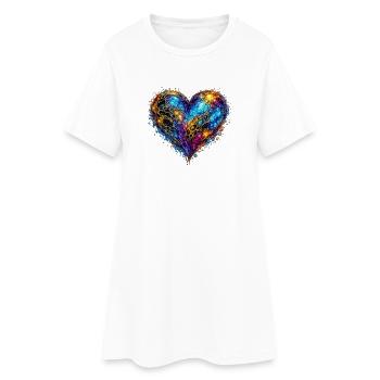 Celestial Heart  - Women’s T-Shirt Dress - white - Front