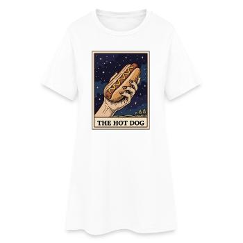 Die Hot-Dog-Tarotkarte zum 4. Juli: Lustiger Hot D - Frauen T-Shirt-Kleid - Weiß - Vorne
