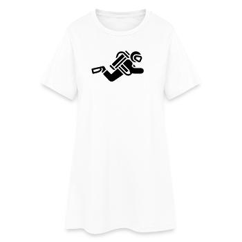 tauchen - Frauen T-Shirt-Kleid - Weiß - Vorne