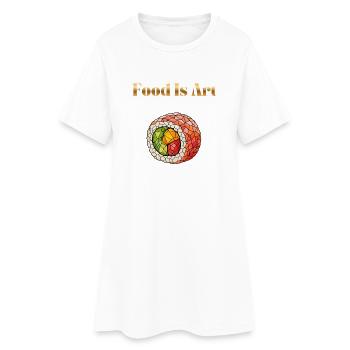 Food Is Art ... California Roll - Women’s T-Shirt Dress - white - Front
