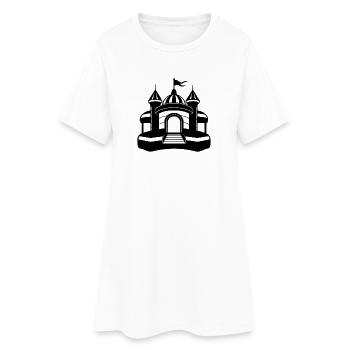 Aufblasbare Hüpfburg - Frauen T-Shirt-Kleid - Weiß - Vorne