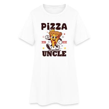 Pizza_uncle_Cadeau_Amateur_de_Pizza - Frauen T-Shirt-Kleid - Weiß - Vorne
