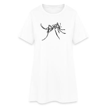 Schwarze Mücke – Intecte Illustration - Frauen T-Shirt-Kleid - Weiß - Vorne