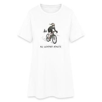 All Weather Athlete Bike - Frauen T-Shirt-Kleid - Weiß - Vorne