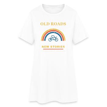 Old Roads - Frauen T-Shirt-Kleid - Weiß - Vorne