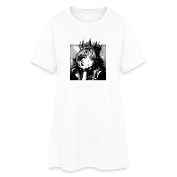 Königin der Schatten Manga Porträt - Frauen T-Shirt-Kleid - Weiß - Vorne