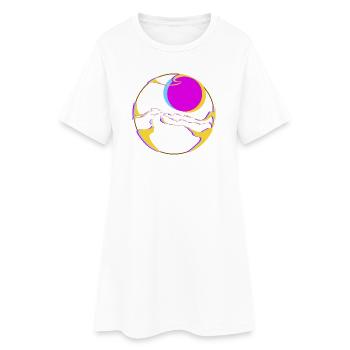 Neonberge mit Sonne - Frauen T-Shirt-Kleid - Weiß - Vorne