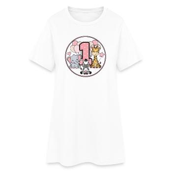 Cercle des Amis Animaux pour le Premier Anniversaire - Robe T-shirt Femme - blanc - Devant