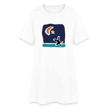 Mittelmeer-Solidarität – Tribut an Migranten - Frauen T-Shirt-Kleid - Weiß - Vorne