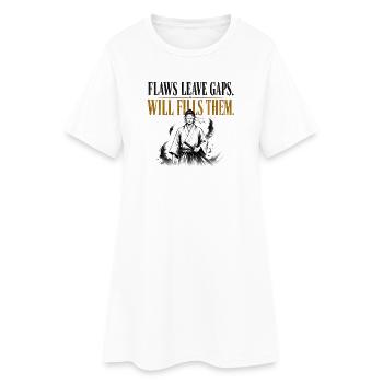 Stoïque Samouraï Will les remplit Maillot de Motivation de la Salle de Sport - Robe T-shirt Femme - blanc - Devant