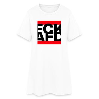 FCK AFD, NIE WIEDER IST JETZT, PAS DE NZS, PAS D’AFD - Robe T-shirt Femme - blanc - Devant