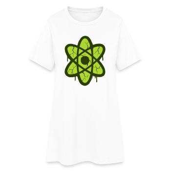 Atom Symbol Graffiti Logo - Frauen T-Shirt-Kleid - Weiß - Vorne