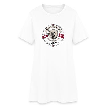Grönland, Dänisch seit 1380 - Frauen T-Shirt-Kleid - Weiß - Vorne