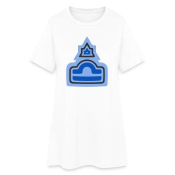 Zodiac Stammes-Waage und Luft - Frauen T-Shirt-Kleid - Weiß - Vorne