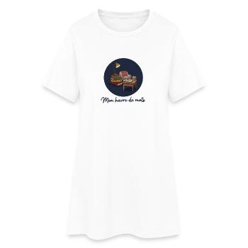 Mon havre de mots - Coin Lecture & Livre - Robe T-shirt Femme - blanc - Devant