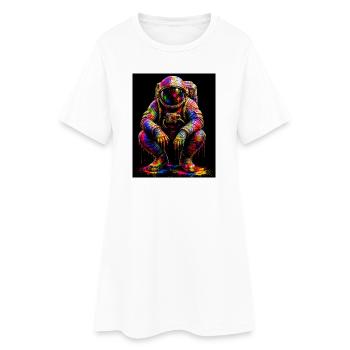 Colorful Space Astronaut - Women’s T-Shirt Dress - white - Front
