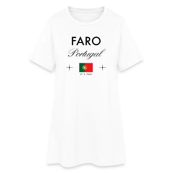 Faro Portugal coordonne un souvenir de voyage - Robe T-shirt Femme - blanc - Devant