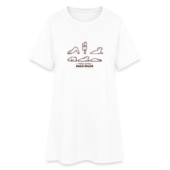 Niveaux de yoga : poses maximales de capybara - Robe T-shirt Femme - blanc - Devant
