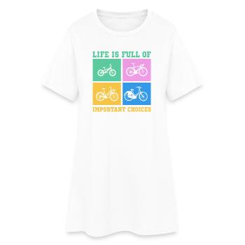 Bicycle Life regorge de choix importants - Robe T-shirt Femme - blanc - Devant
