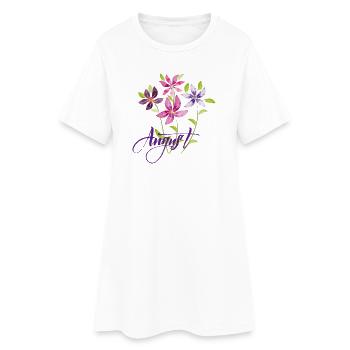  Blumenstrauß August - Frauen T-Shirt-Kleid - Weiß - Vorne